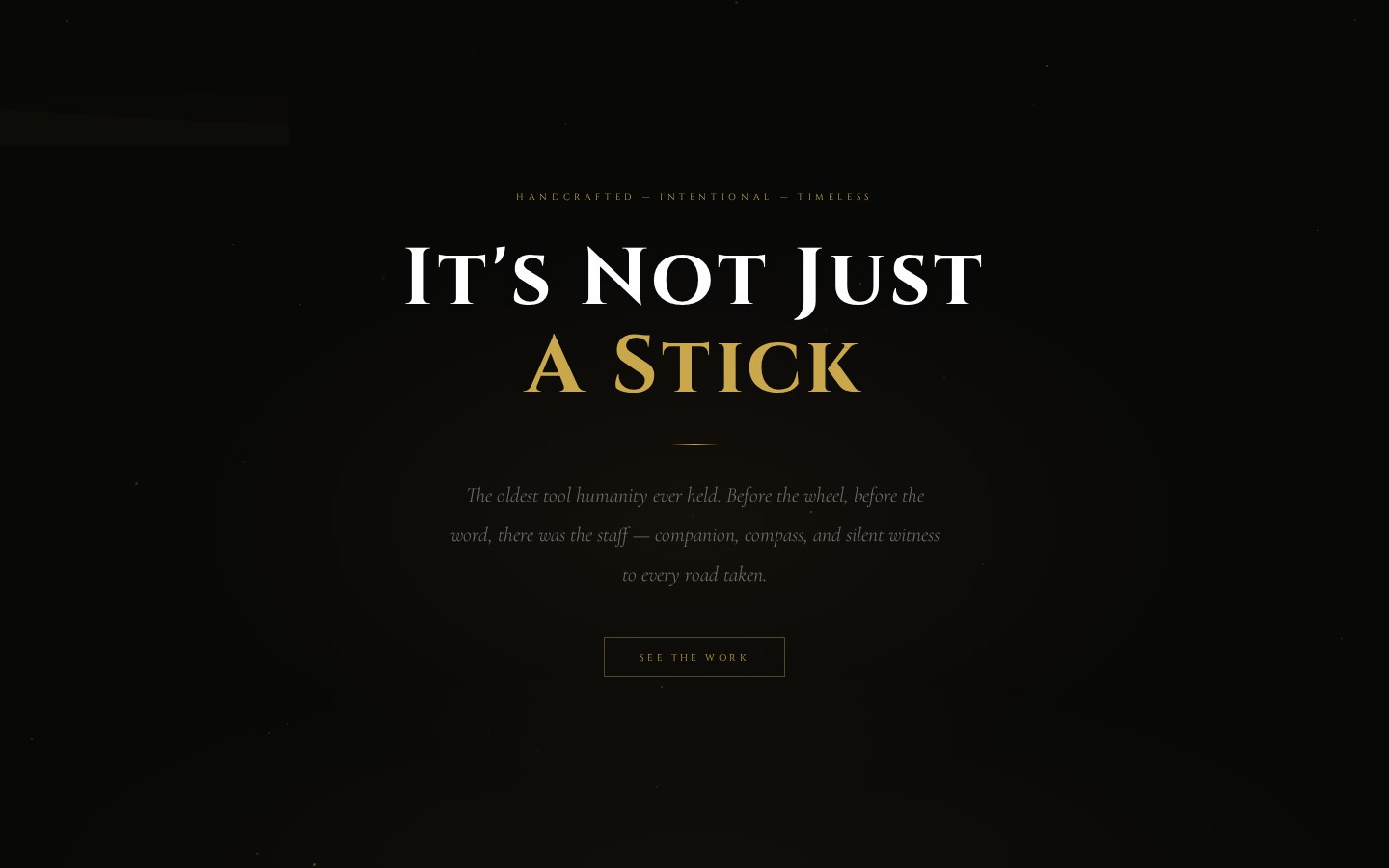 It's Not Just a Stick — live website, a Fredericksburg woodcraft brand